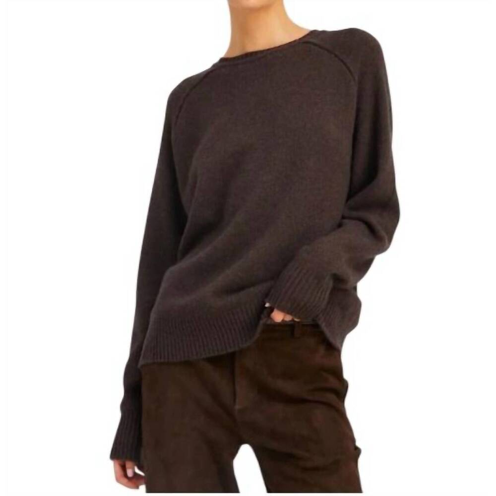 NEW SPRWMN classic crew sweater in coffee